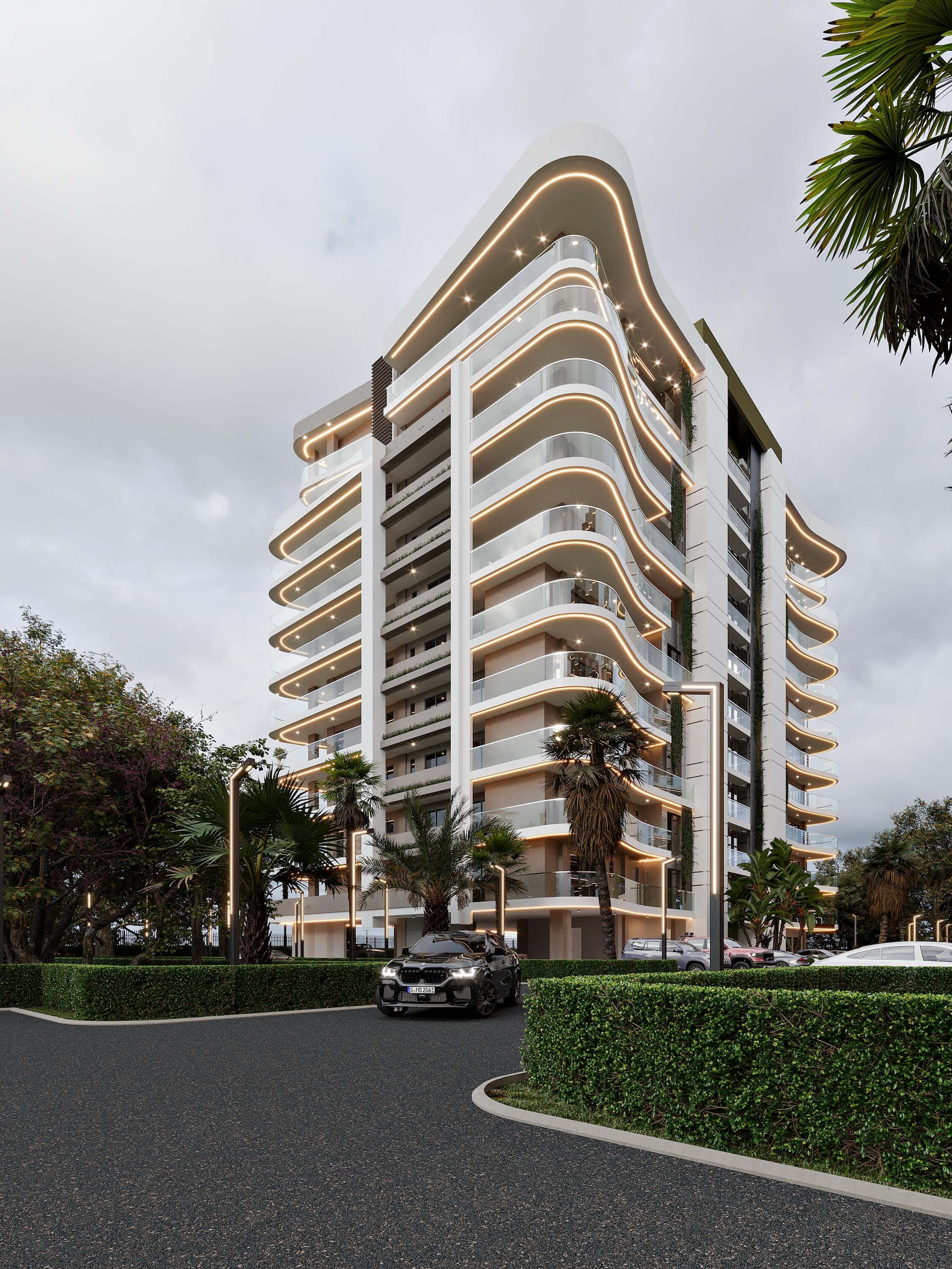Apartment building 3D visualization along Jabi Lake, Abuja, Nigeria